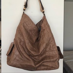 DIMONI spacious leather hobo bag